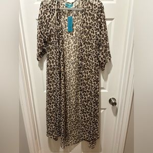 NWT Leopard Kimono / Coverup